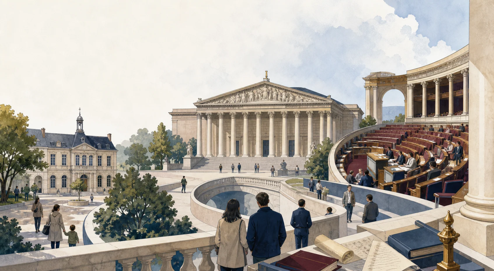 Panorama illustré des institutions de la République