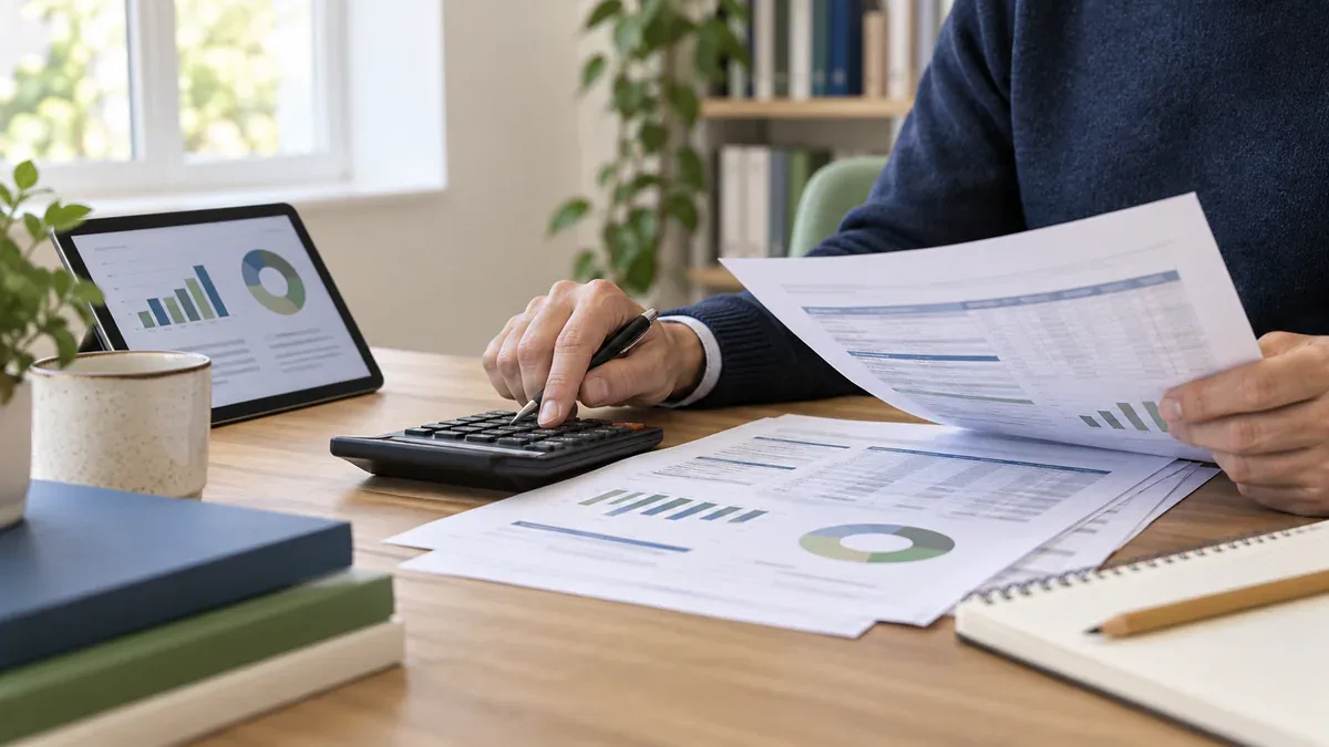 Lecture de tableaux et graphiques d’un budget public local avec une calculatrice