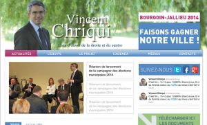 Référence de site internet politique - Vincent Chriqui 2014